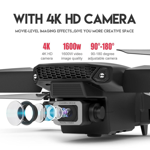 4K Drone Pro HD Selfie Dual Camera FPV RC Quadcopter Foldable LS-E525 1