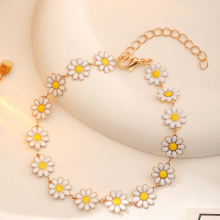 Daisy Flower Feet Chain Anklet Adjustable Foot Jewelry Gift For Girls Kids Accessories Beach Jewelry