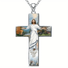 Holy Jesus Cross Pendant Necklace Cross Jewelry Accessories Religious Faith Jesus Cross Necklace Kids Accessories
