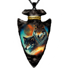 Boys Wolf Necklace Hip hop Punk Style Geometric Triangle Pendant Animal Jewelry Accessories As Party Gift