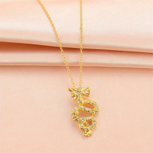 Boys Creative Dragon Pendant Necklace Rhinestone Decor Pendant Jewelry For Boys Decorative Accessories Holiday Birthday Graduation Anniversary Party