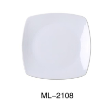 Yanco ML-2108 8 x 0.75 in. Mainland Porcelain Square Plate with Rounded Corner, Super White - Pack of 36