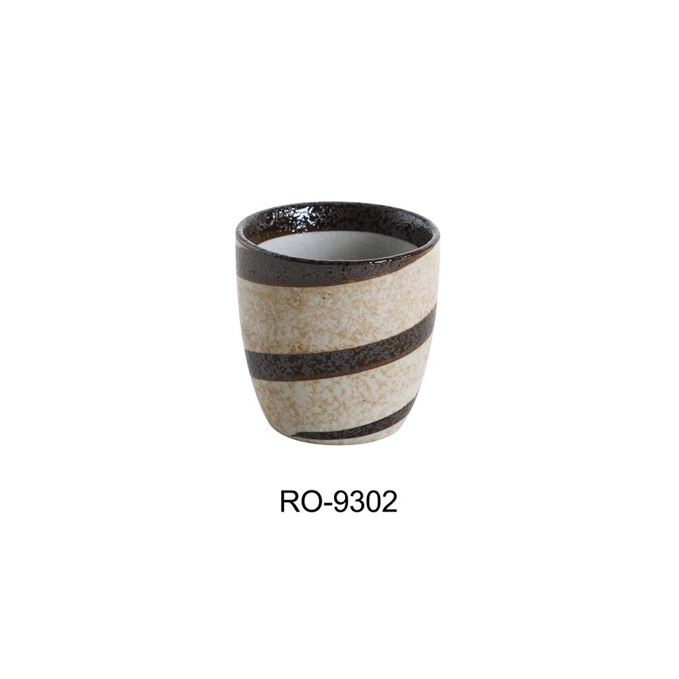Yanco RO-9302 3 in. Rockeye China Two-Tone Tea Cup - 8 oz - Pack of 36-image-OPC-PCMW7GS-NEW
