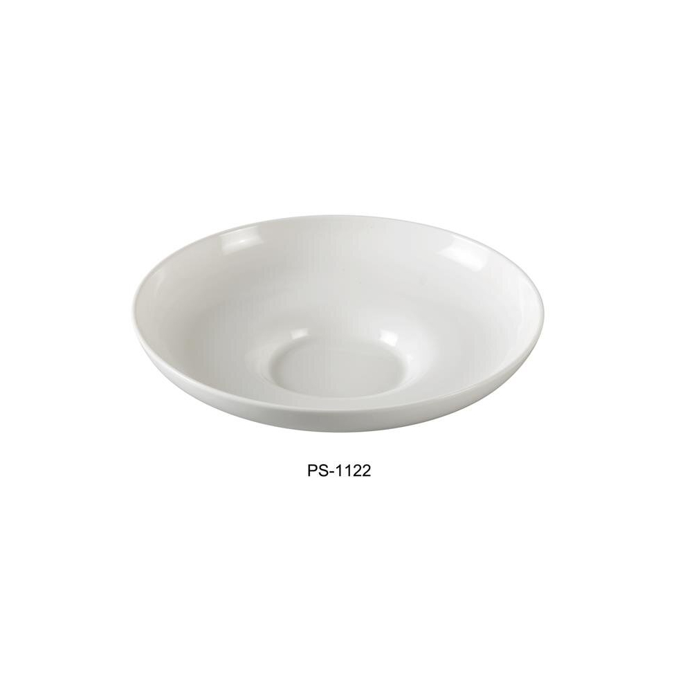 Yanco PS-1122 12 in. Dia. Porcelain Salad Bowl, Bone White - 27 oz - Pack of 12-image-OPC-PCMW7MF-NEW
