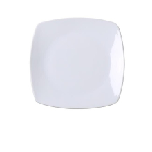 Yanco ML-2107 6.75 x 0.5 in. Mainland Porcelain Square Plate with Rounded Corner, Super White - Pack of 36