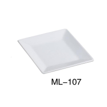 Yanco ML-107 7 in. Porcelain Square Plate, Super White - Pack of 36