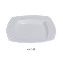 Yanco MM-309 9 in. Miami Porcelain Square Soup Plate, Bone White - 12 oz - Pack of 24