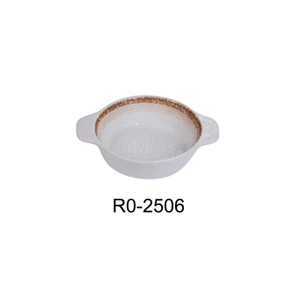 Yanco RO-2506 6.5 x 5 x 1.5 in. Rockeye-2 Porcelain Two-Tone Bake Dish with Ear - 7 oz - Pack of 36-image-OPC-PCMW7QW-NEW