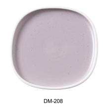 Yanco DM-208 8.25 x 0.75 in. Denmark Porcelain Square Plate with Upright Rim, Matte Glaze - Pack of 24
