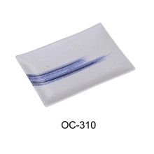 Yanco OC-310 10 x 7 x 1.125 in. Ocean Rectangular Porcelain Plate - Pack of 24