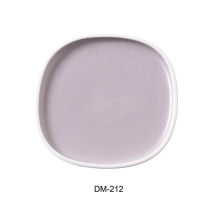 Yanco DM-212 12.25 x 0.875 in. Denmark Porcelain Square Plate with Upright Rim, Matte Glaze - Pack of 12