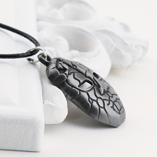 1pc Boys Necklace Ancient Tin Imitating Face Necklace 1