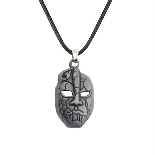 1pc Boys Necklace Ancient Tin Imitating Face Necklace 2