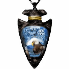 Gothic Animal Totem Eagle Necklace Punk Hip Hop Animal Pendant Jewelry Accessories For Boys