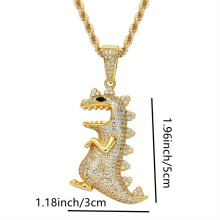 Boys Hip Hop Style Dinosaur Pendant Necklace Decorative Accessories For Holiday Party Gift
