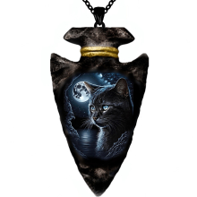 Punk Hip hop Style Animal Cat Pendant Necklace Geometric Triangle Cat Pendant Personality Jewelry Gift For Boys