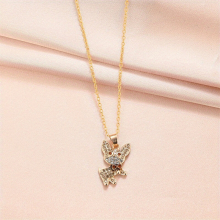 Rhinestone Decor Dog Pattern Pendant Necklace And Fashionable Jewelry Accessories For Boys