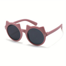 Boys Cartoon Cat Round Frame Sunglasses UV Protection Sunshade Summer Sunglasses For Outdoor Beach Baby Accessories