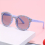 1pc Grid Pattern Sunglasess Childrens Decorative Lens Sunglasses UV 400 6