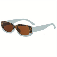 1pc Boys Girls Teen Casual Retro Leopard Graphic Print Frame Sun Protection Sunglasses Decorative Accessories For Traveling Party Gift Outdoor Activit
