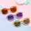 1pc Grid Pattern Sunglasess Childrens Decorative Lens Sunglasses UV 400 4