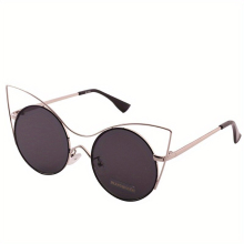 1pc UV400 Metal Frame Oversized Cat Shape Childrens Sunglasses Unisex