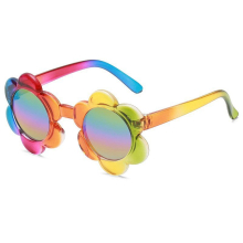1pc Childrens Sun Flower Sunglasses Sunscreen Glasses With Glasses Case
