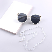 1pc Childrens Round Sunglasses Sunscreen Glasses With Glasses Chain With Glasses Case