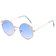 Childrens Sunglasses Round Frame Flower Outing Sunshade Dress Up Sunglasses
