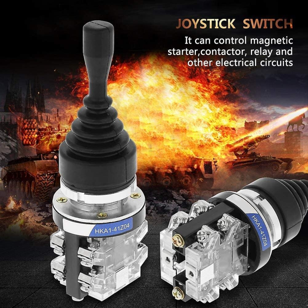 Hkai-41Z04 220V/380V 5A/10A 4 Position Momentary Joystick Switch 4No Spring Return Momentary Joystic 9363541265309