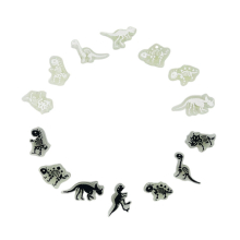 14pcs Boys Creative Cartoon Luminous Dinosaur DIY Accessories For Clogs Removable PVC Shoes Decorative Accessories Holiday Gift Boys Girls