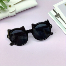 Boys Cat Ear Shaped Round Frame Sunglasses UV Protection Summer Sunglasses Kids Accessories
