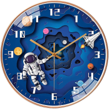 12 Inch Silent Movement Kids Wall Clock, Non Ticking Children Ro Wall Clock, Battery Operated