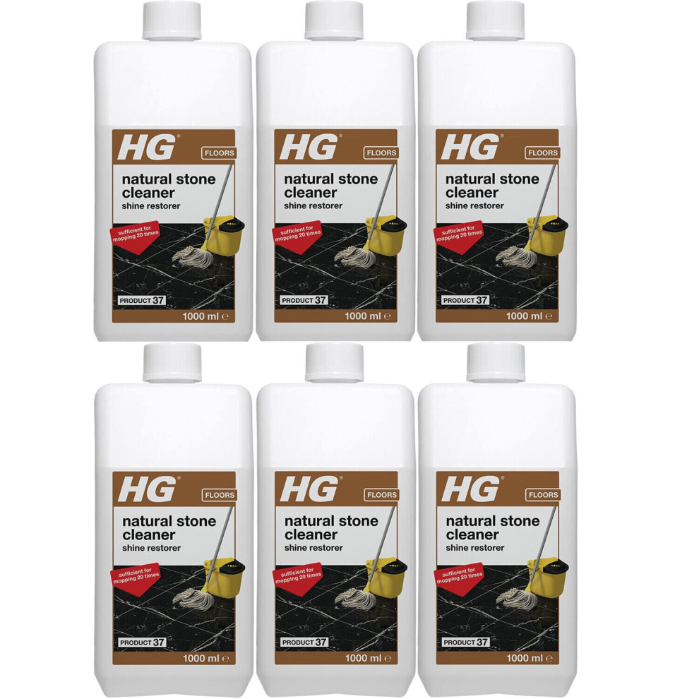 Photos - Floor Cleaner 6 x HG Natural Stone Cleaner Shine Restore Product 37 - 1 Litre 221100106