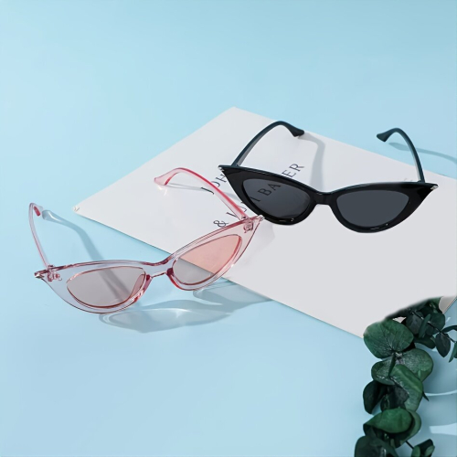 1pc Childrens Vintage Triangular Cat Eye Sunglasses 2