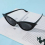 1pc Childrens Vintage Triangular Cat Eye Sunglasses 5