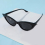 1pc Childrens Vintage Triangular Cat Eye Sunglasses 6