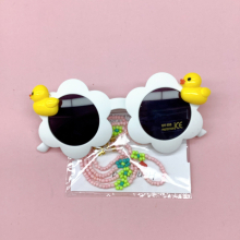 1pc Childrens Flower Little Yellow Duck Sunglasses Babys Party Photography Props UV Protection