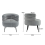Living And Home Curved Upholstered Single Sofa Accent Chair 6