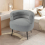 Living And Home Curved Upholstered Single Sofa Accent Chair 2