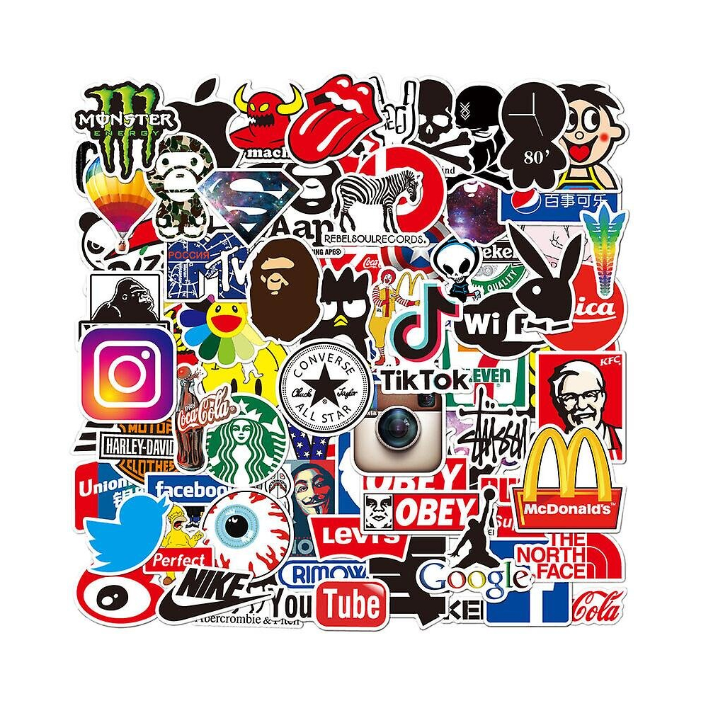 Stickers Pack 100 Pcs, Brand Stickers, Skate Stickers, Motorcycle Stickers Laptop Vinyl Stickers For Water Bottle, Luggage, Snowboard, Motorcycles