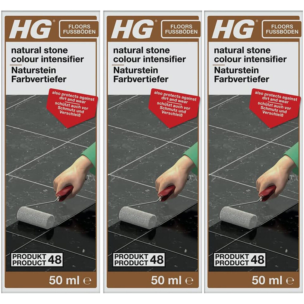 3 x HG Natural Stone Colour Intensifier (Product 48) - 50ml