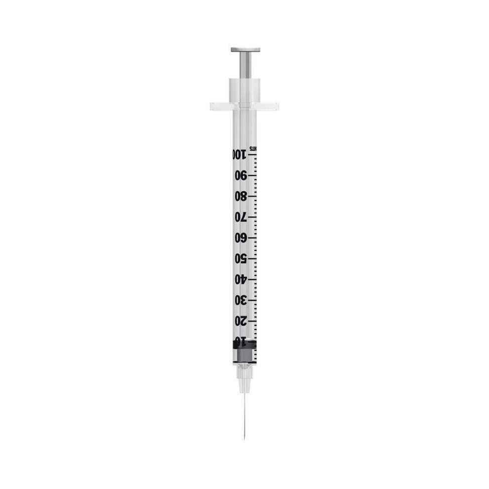 (100, 1ml) 1ml 29G 12.7mm BD Microfine Syringe and Needle u100 (individually wrapped)