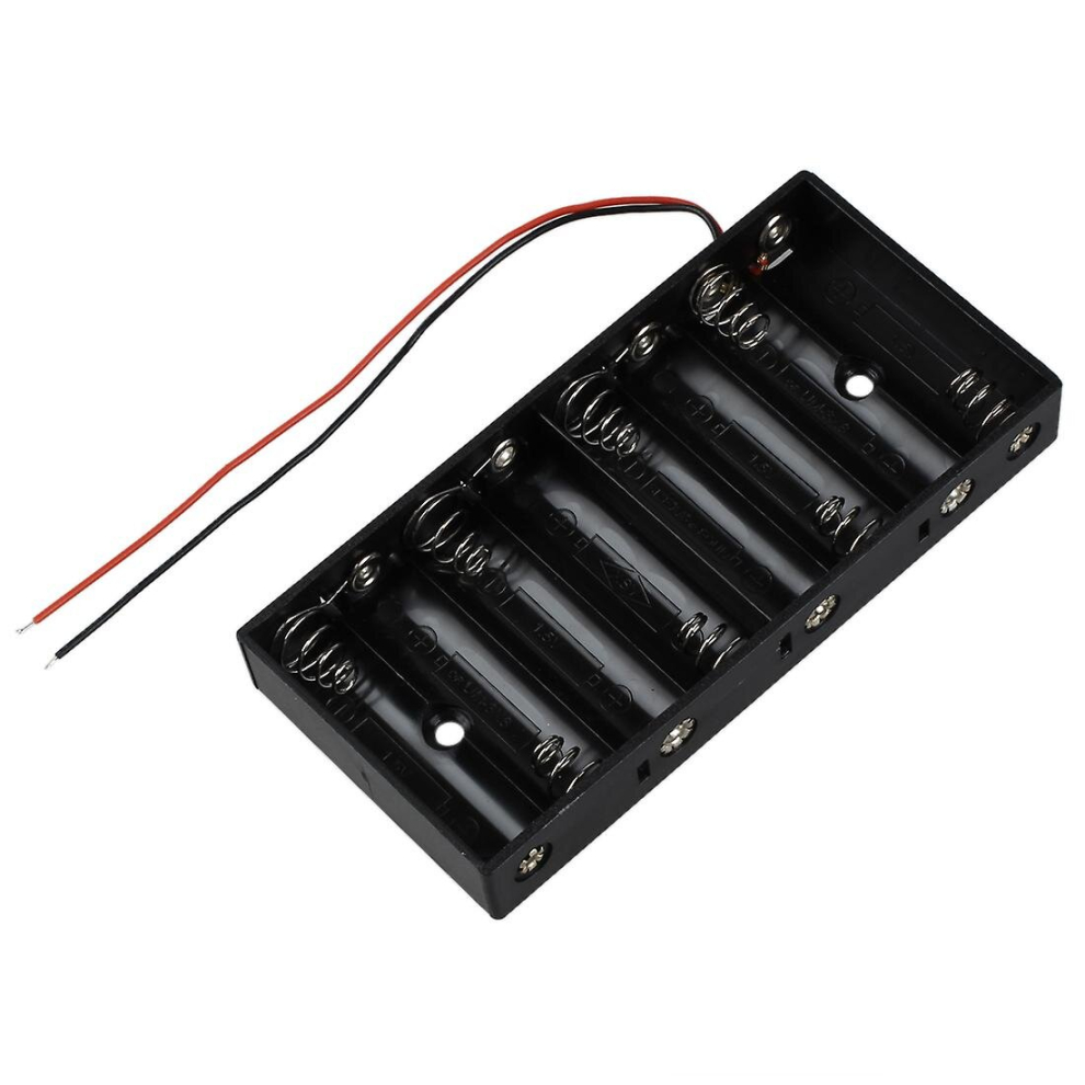 New Plastic 8 X 1.5V Aa 2A Cell Battery Holder Box Standard 12V Case With Lead Wire 9363541280920