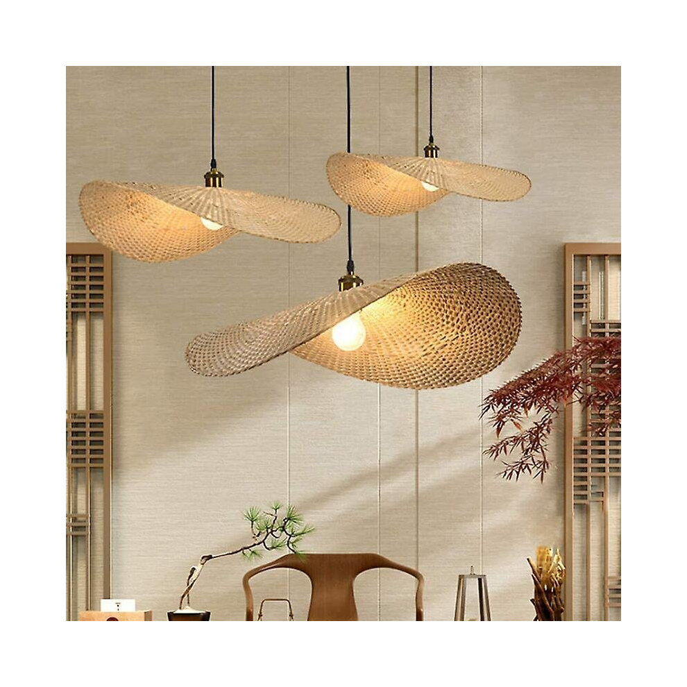Woven Bamboo Pendant Lamp Loft Country Pendant Lamp E27 Height Adjustable Pendant Lamp Bamboo Rattan Woven Bedroom Lighting Chandelier Study Room Livi-image-OPC-PCMWHJP-NEW