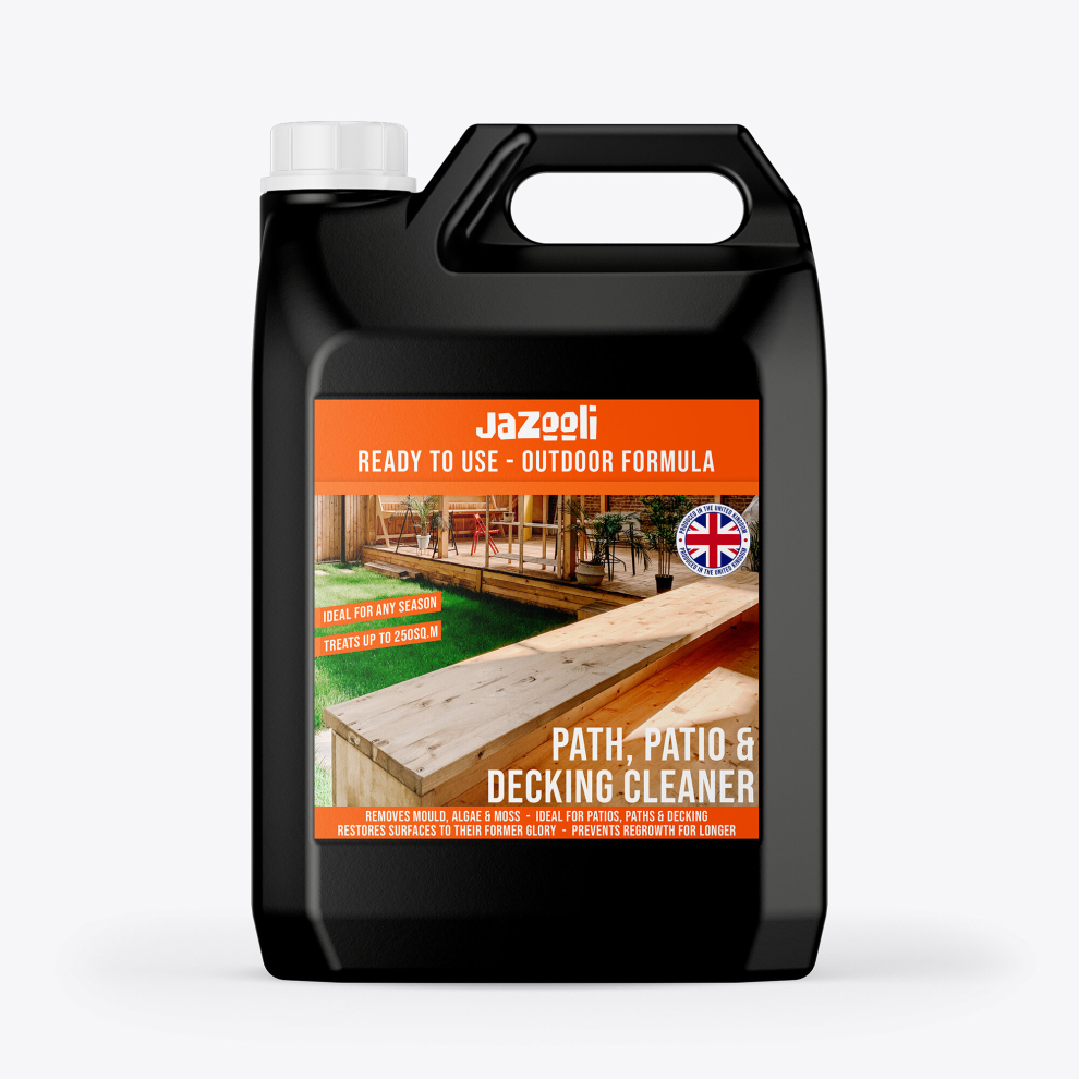 Jazooli Patio Path & Decking Cleaner, Moss Algae Mould Remover - 5L Large