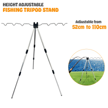 Foldable Fishing Rod Tripod Stand - Beach & Sea Tackle Rest (UK)