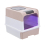 Living And Home (Pink) Fully Enclosed Cat Litter Box with UV Sterilization 3