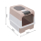 Living And Home (Pink) Fully Enclosed Cat Litter Box with UV Sterilization 5