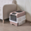 Living And Home (Pink) Fully Enclosed Cat Litter Box with UV Sterilization 2